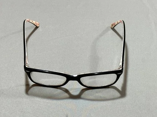 Ray Ban RB5228 5014 Eyeglasses Frames Only Womens Black White Red Flex 50-17-140 3