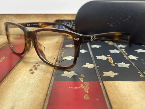Ray-Ban RB5228F 2144 Striped Havana Asian Fit Eyeglasses 54mm Option To Add RX