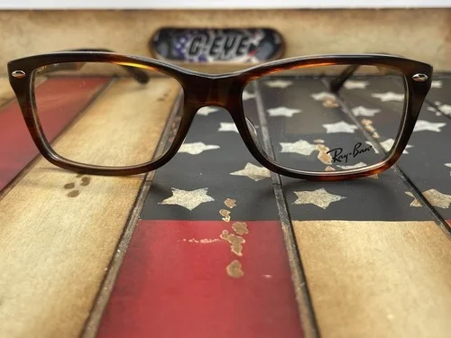 Ray-Ban RB5228F 2144 Striped Havana Asian Fit Eyeglasses 54mm Option To Add RX 2