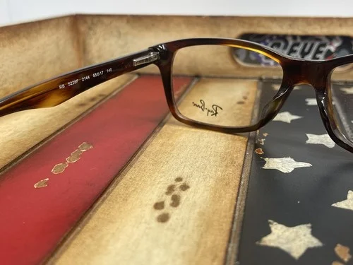 Ray-Ban RB5228F 2144 Striped Havana Asian Fit Eyeglasses 54mm Option To Add RX 4