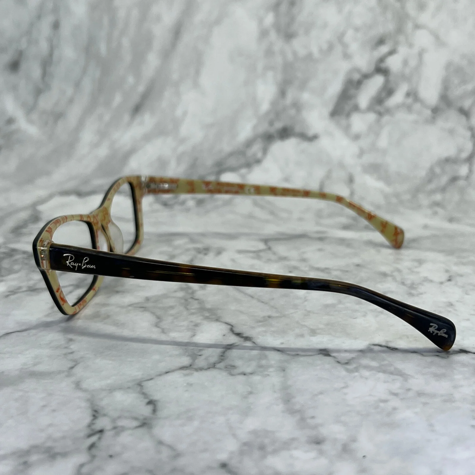 Ray Ban RB5256 5057 Tortoise Rectangle Eyeglasses Frame 52-16 135 ***READ 3