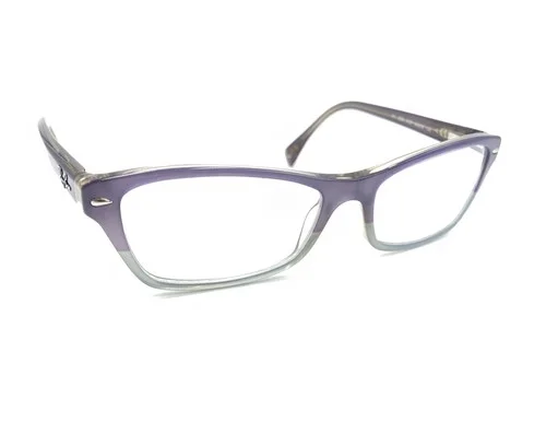 Ray-Ban RB5256 5107 Eyeglasses Frames Cat Eye Clear Gray Purple Fade 52-16-135