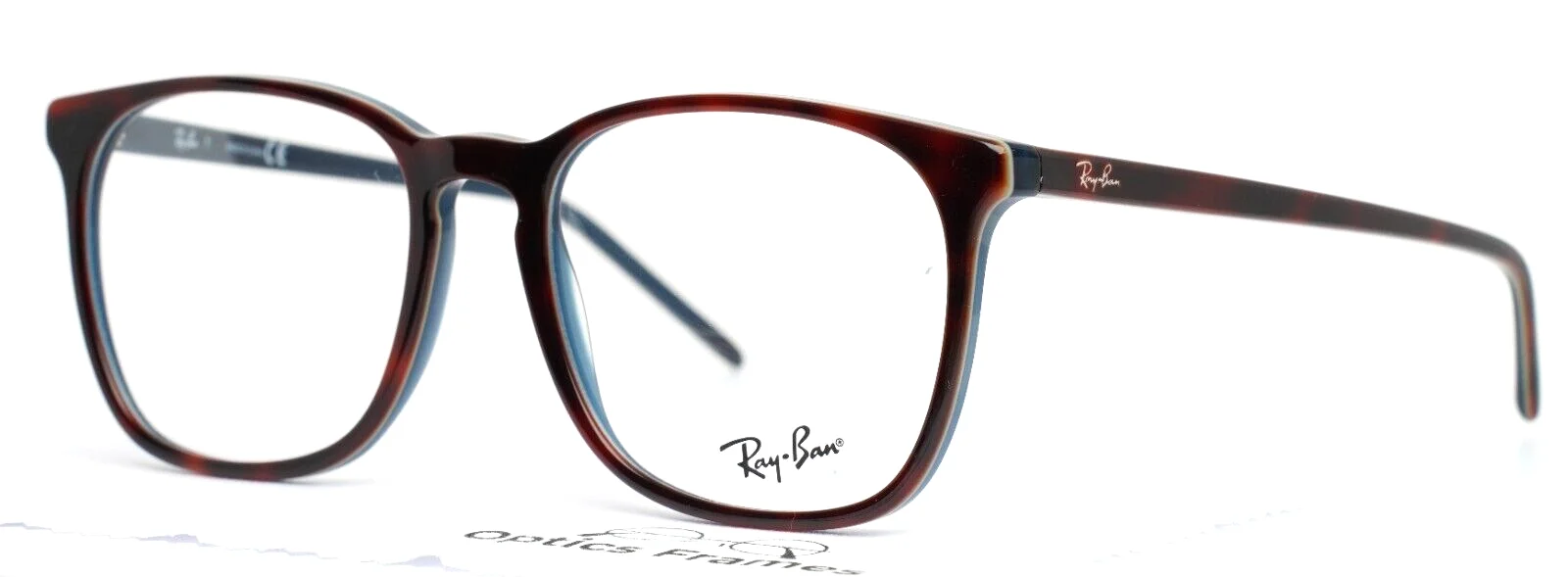 RAY BAN RB5387 5973 Red Havana Womens Square Eyeglasses 52-18-145 B:45