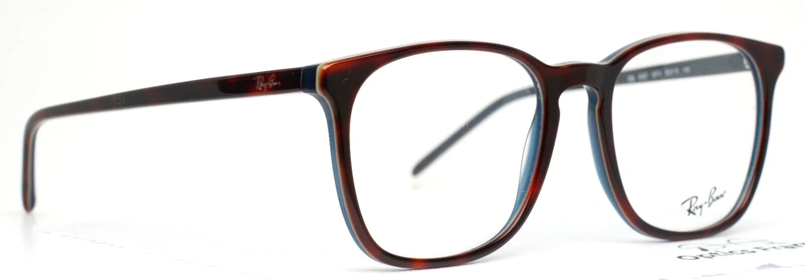 RAY BAN RB5387 5973 Red Havana Womens Square Eyeglasses 52-18-145 B:45 3