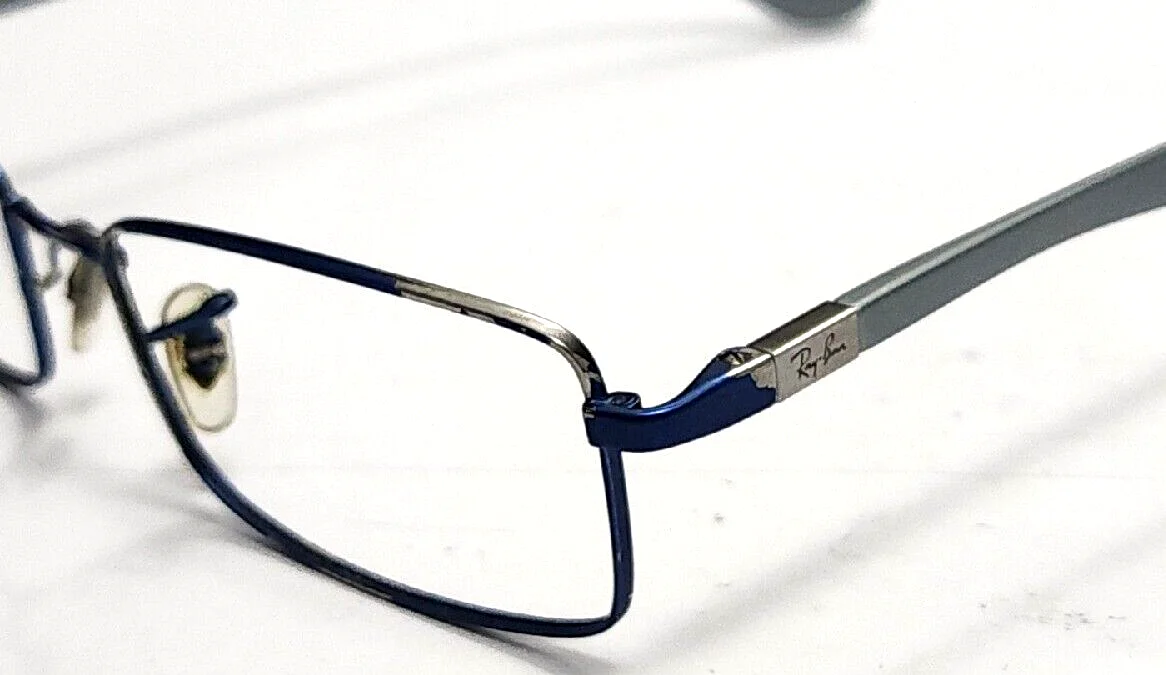Ray Ban RB6286 2510 Blue Rectangle Eyeglasses Frame 54-17 140 Paint Peel 2