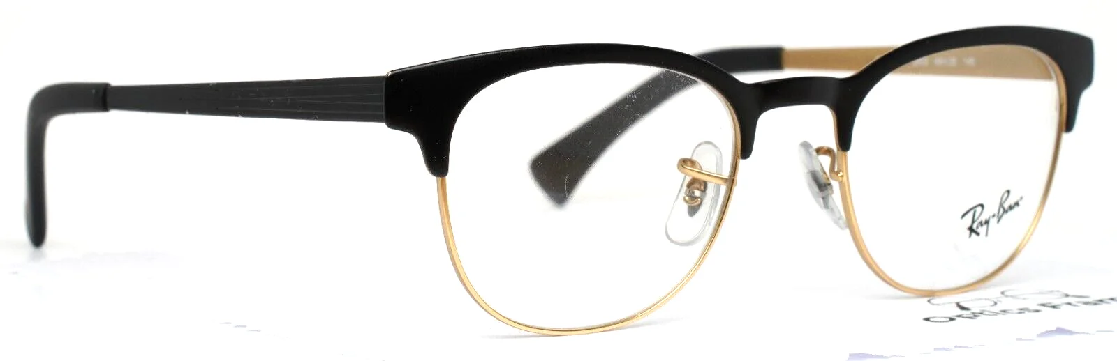 RAY BAN RB6317 2833 Black Gold Womens Round Full Rim Eyeglasses 49-20-140 B:40 3