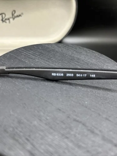 RAY-BAN RB6335 2503 Black Matte Half Rimless Eyeglasses Frame 54-17-145 4