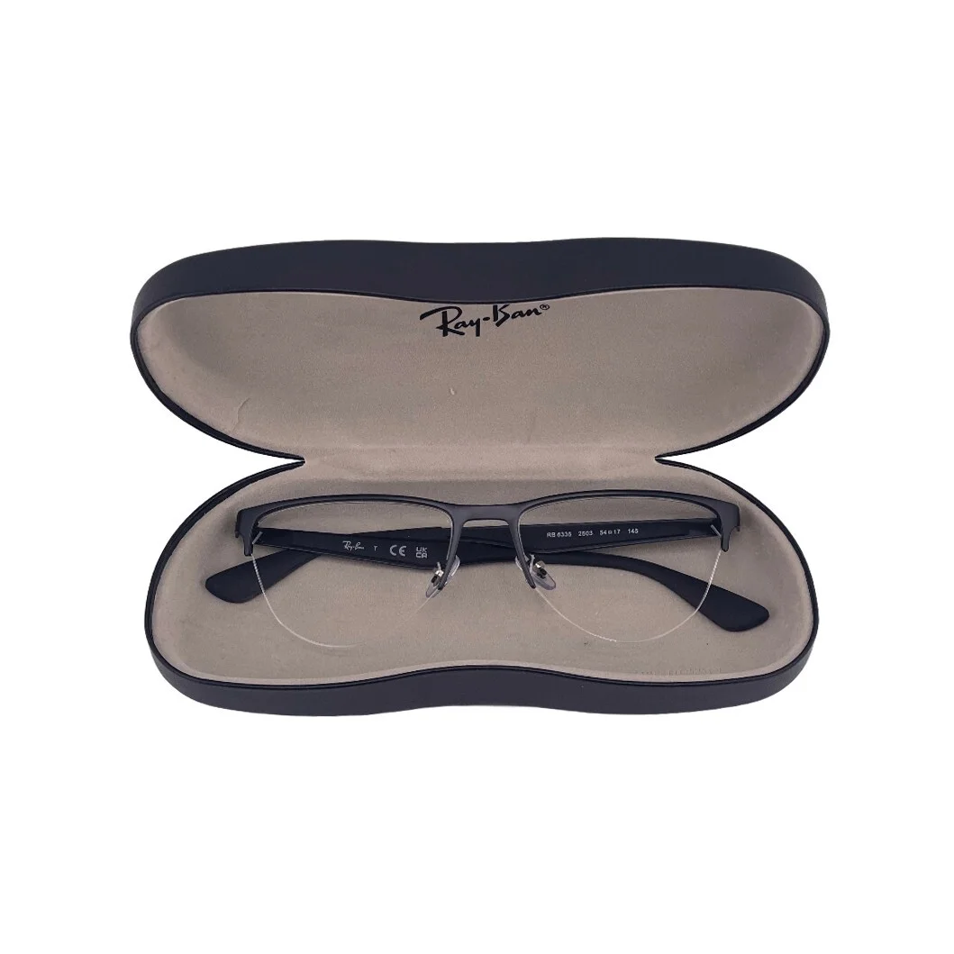 RAY BAN RB6335 2503 MATTE BLACK 54-17-145 EYEGLASSES BRAND NEW