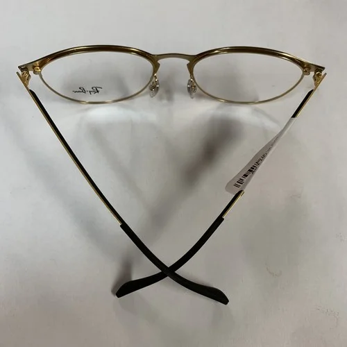 Ray Ban RB6375 2890 Black Gold Metal Round Eyeglasses Frame 53-18 145 FS 3