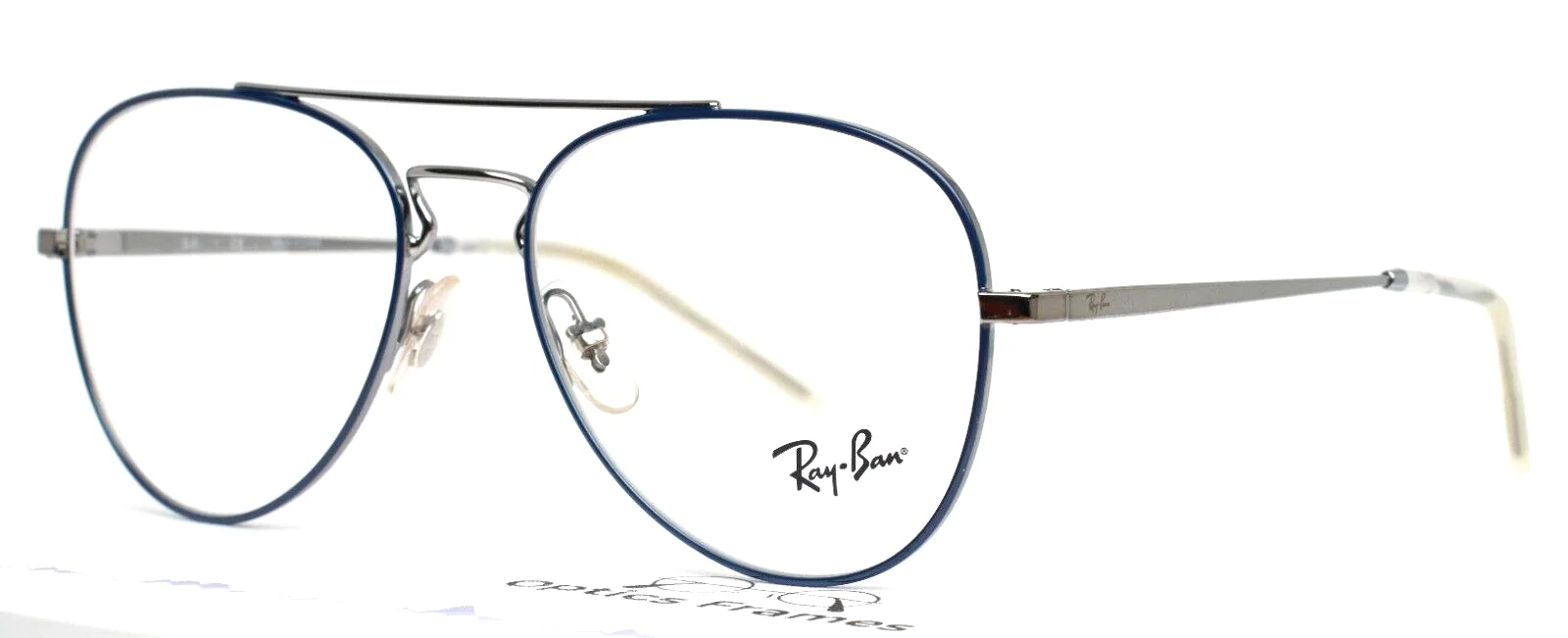 RAY BAN RB6413 2981 Polished Blue Silver Aviator Eyeglasses 54-17-140 B:48