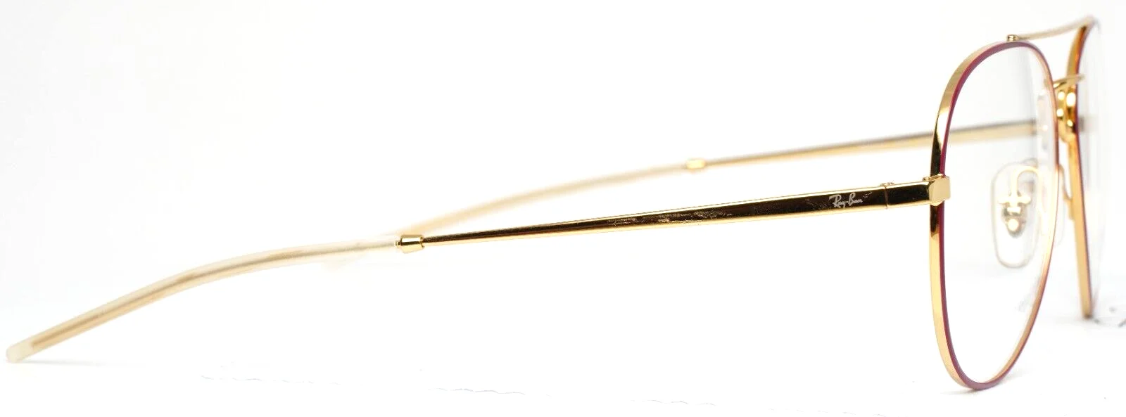 RAY BAN RB6413 2982 Bordeaux on Gold Aviator Womens Eyeglasses 54-17-140 B:48 4