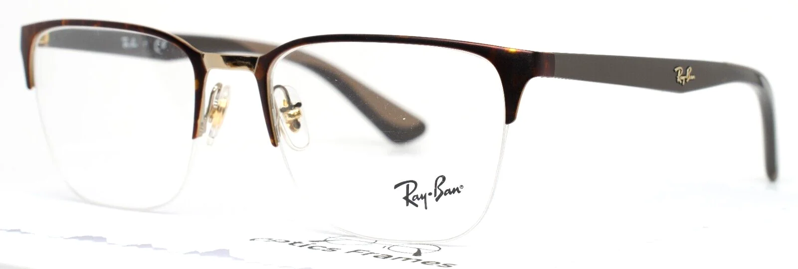 RAY BAN RB6428 3001 Brown Tortoise Unisex Square Eyeglasses 54-19-145 B:41