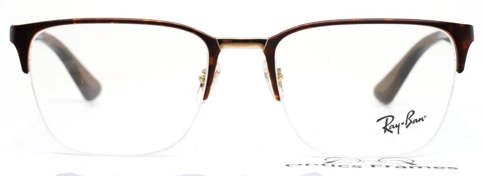 RAY BAN RB6428 3001 Brown Tortoise Unisex Square Eyeglasses 54-19-145 B:41 2