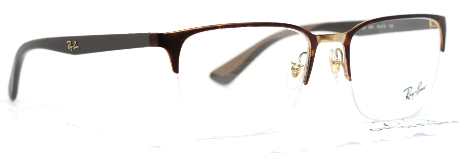RAY BAN RB6428 3001 Brown Tortoise Unisex Square Eyeglasses 54-19-145 B:41 3