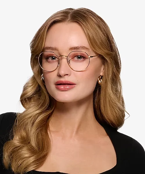 Ray-Ban RB6465 JACK 3086 Hexagonal Gold Eyeglasses Authentic 3