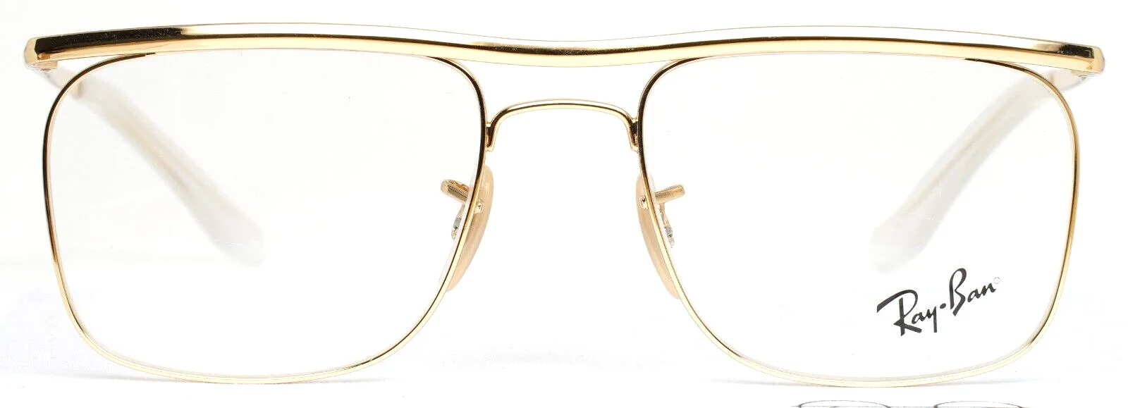 RAY BAN RB6519 Olympian IX 2500 Gold Mens Aviator Full Rim Eyeglasses 52-18-140 2