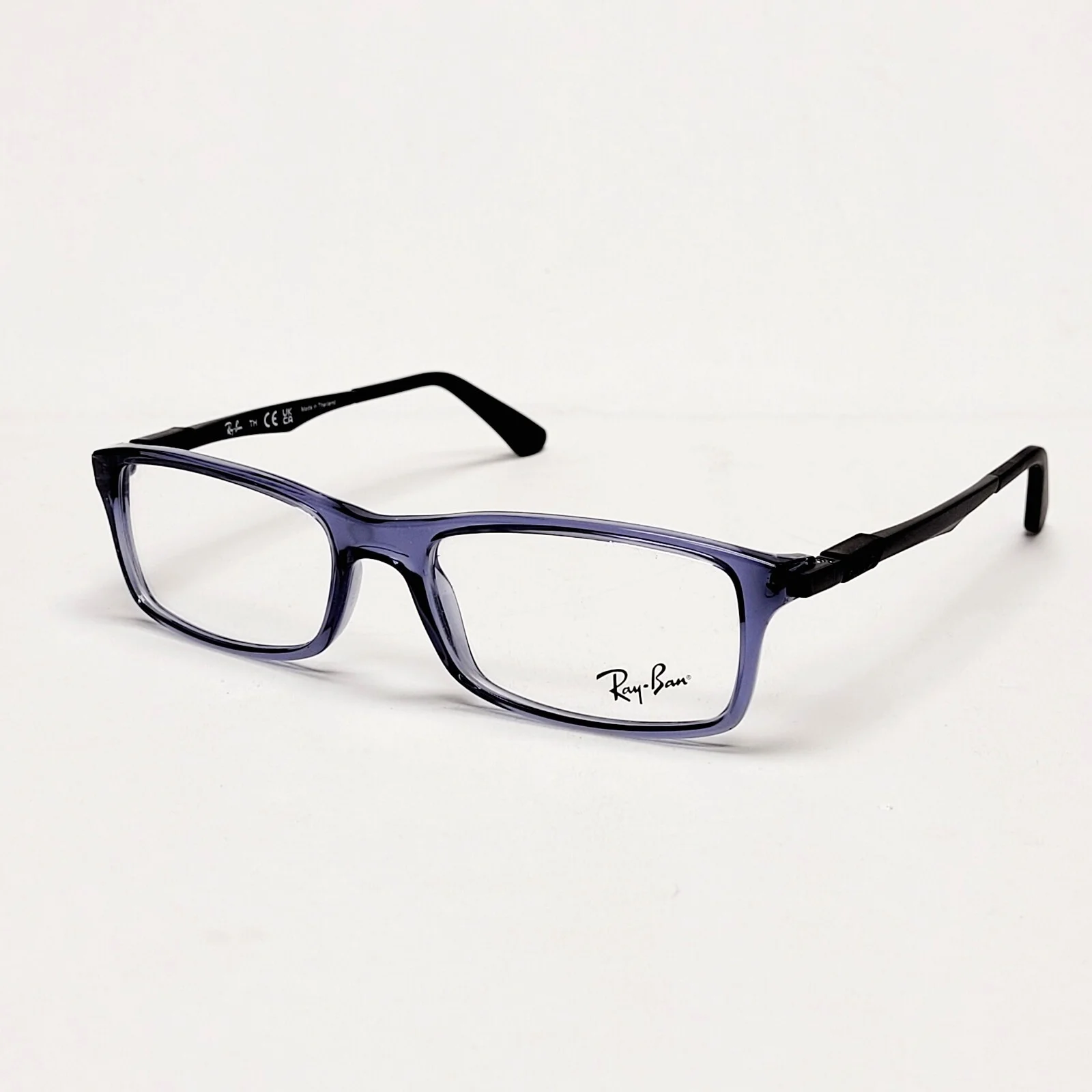 Ray Ban RB7017 Eyeglass Frames Rectangle Full Rim Eyewear Blue 54-17 145 mm 2