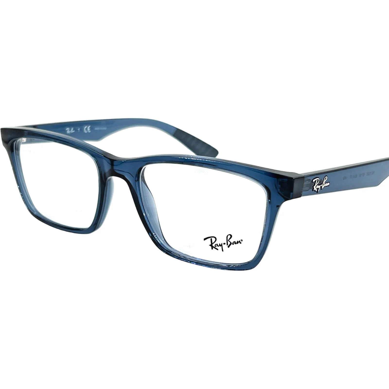 RAY BAN RB7025 5719 Grey Blue Mens Rectangle Full Rim Eyeglasses 53-17-145 B:38