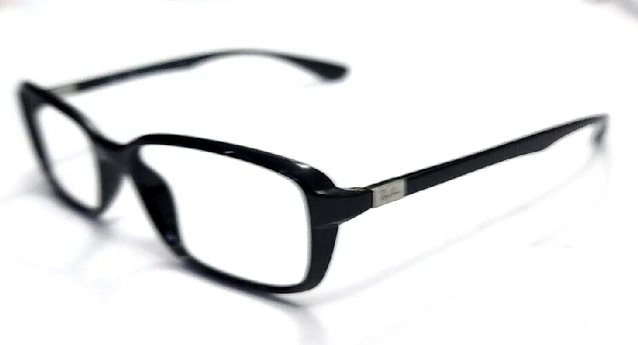 Ray Ban RB7037 5206 Liteforce Black Rectangle Eyeglasses 53-17 145