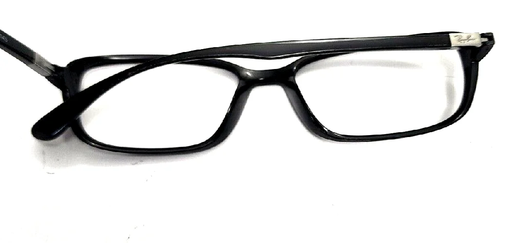 Ray Ban RB7037 5206 Liteforce Black Rectangle Eyeglasses 53-17 145 4