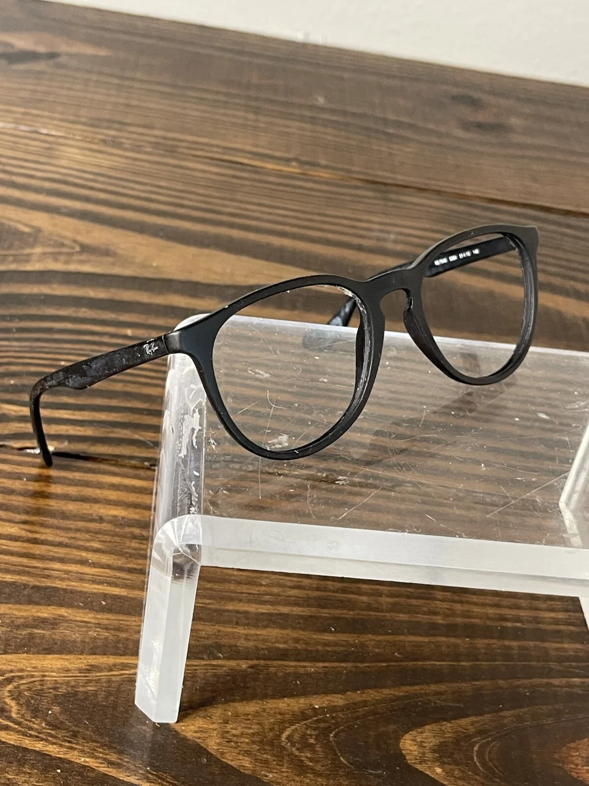 Ray-Ban RB7046 5364 Eyeglasses Round Black Full Rim Frames 51-18-140