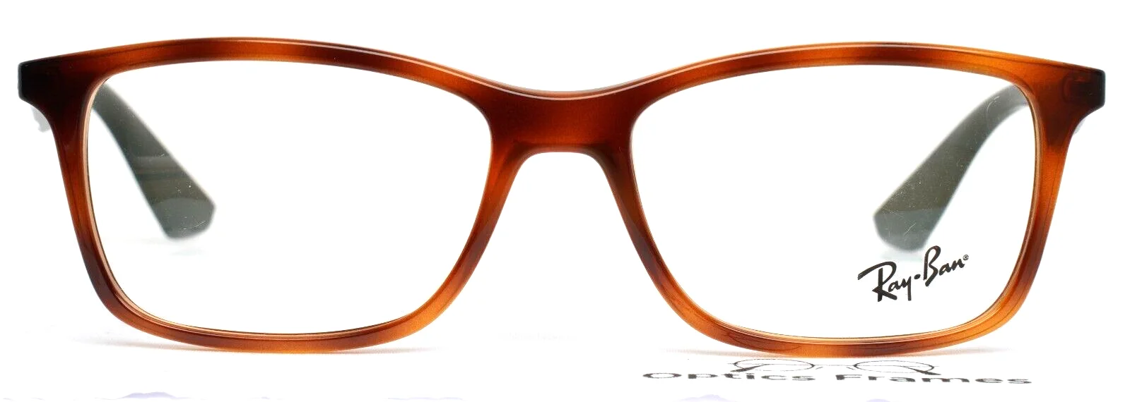 RAY BAN RB7047 5990 Tortoise Unisex Rectangle Full Rim Eyeglasses 56-17-145 B:38 2