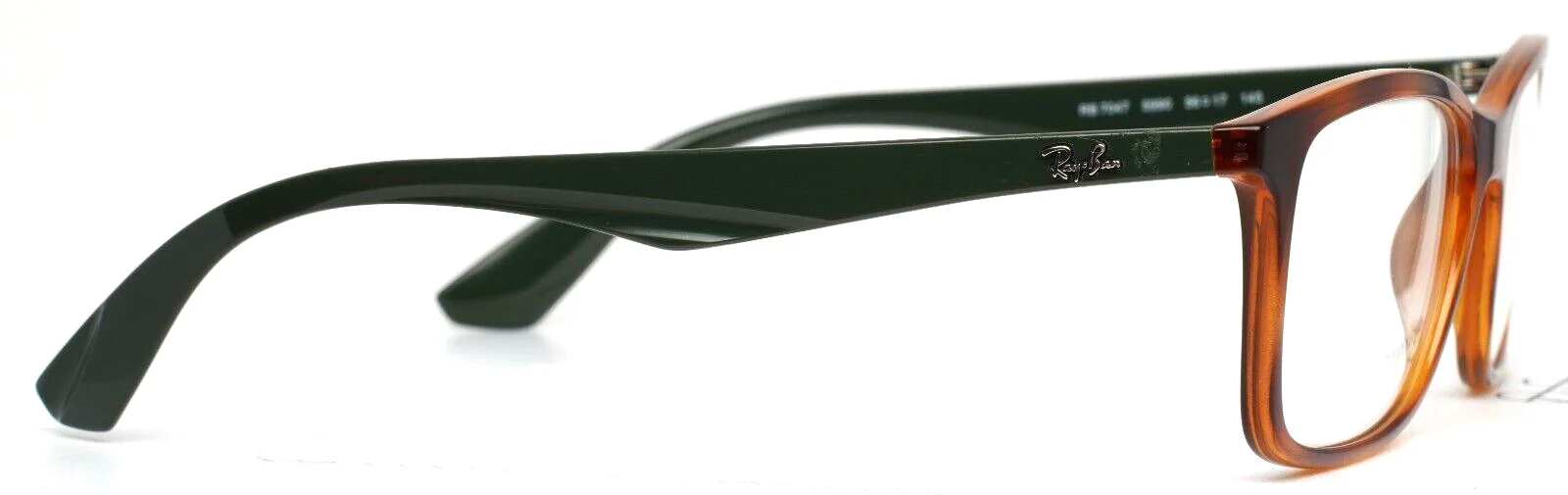 RAY BAN RB7047 5990 Tortoise Unisex Rectangle Full Rim Eyeglasses 56-17-145 B:38 4