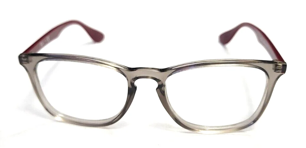 Ray Ban RB7074 8083 Gray Red Square Eyeglasses Frames 52-18 145 2