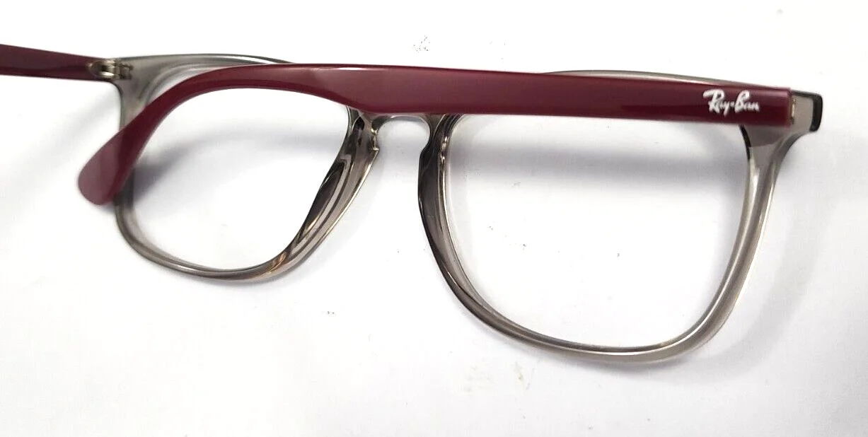 Ray Ban RB7074 8083 Gray Red Square Eyeglasses Frames 52-18 145 4