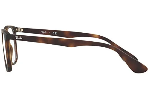 Ray-Ban RB7074 Unisex Matte Black Rubber Frames Square Eyeglasses 52-18-145 3