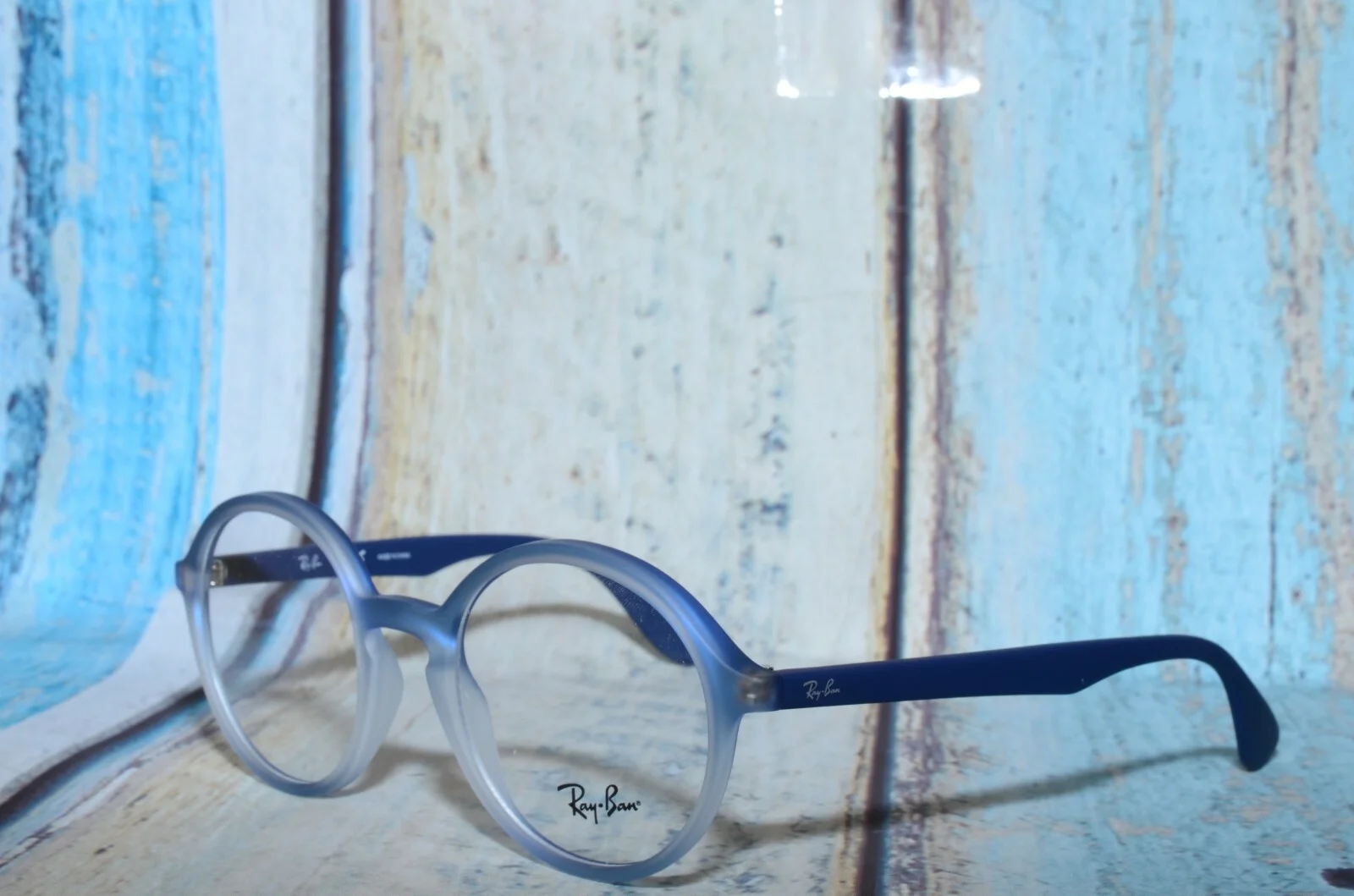 Ray-Ban RB7075 5601 Round Matte Blue Unisex Eyeglasses 49mm