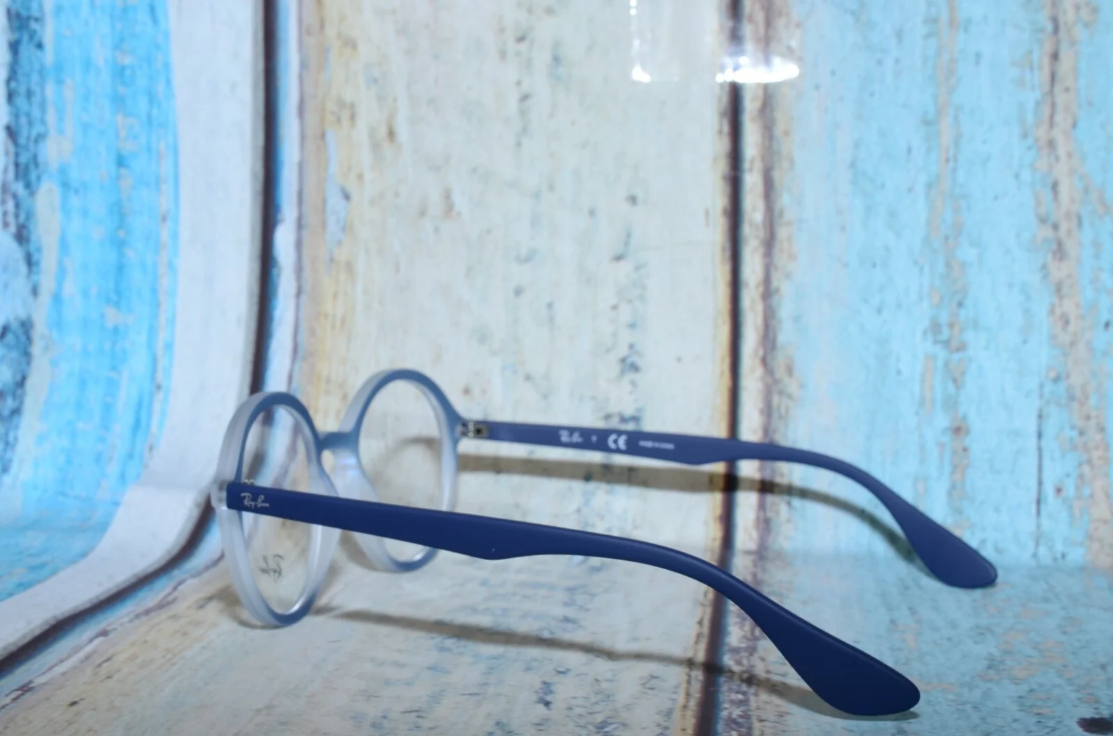 Ray-Ban RB7075 5601 Round Matte Blue Unisex Eyeglasses 49mm 2