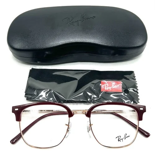 Ray Ban RB7216 Clubmaster Eyeglasses Frames 8209 Bordeaux Red Black 49-20-145mm