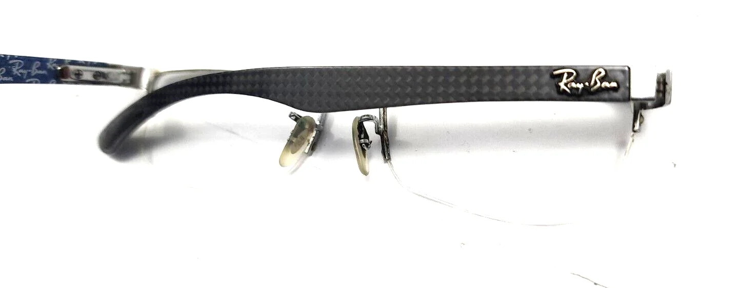 Ray Ban RB8412 2502 Silver Blue Carbon Fiber Eyeglasses Frame 52-17 145 READ 4