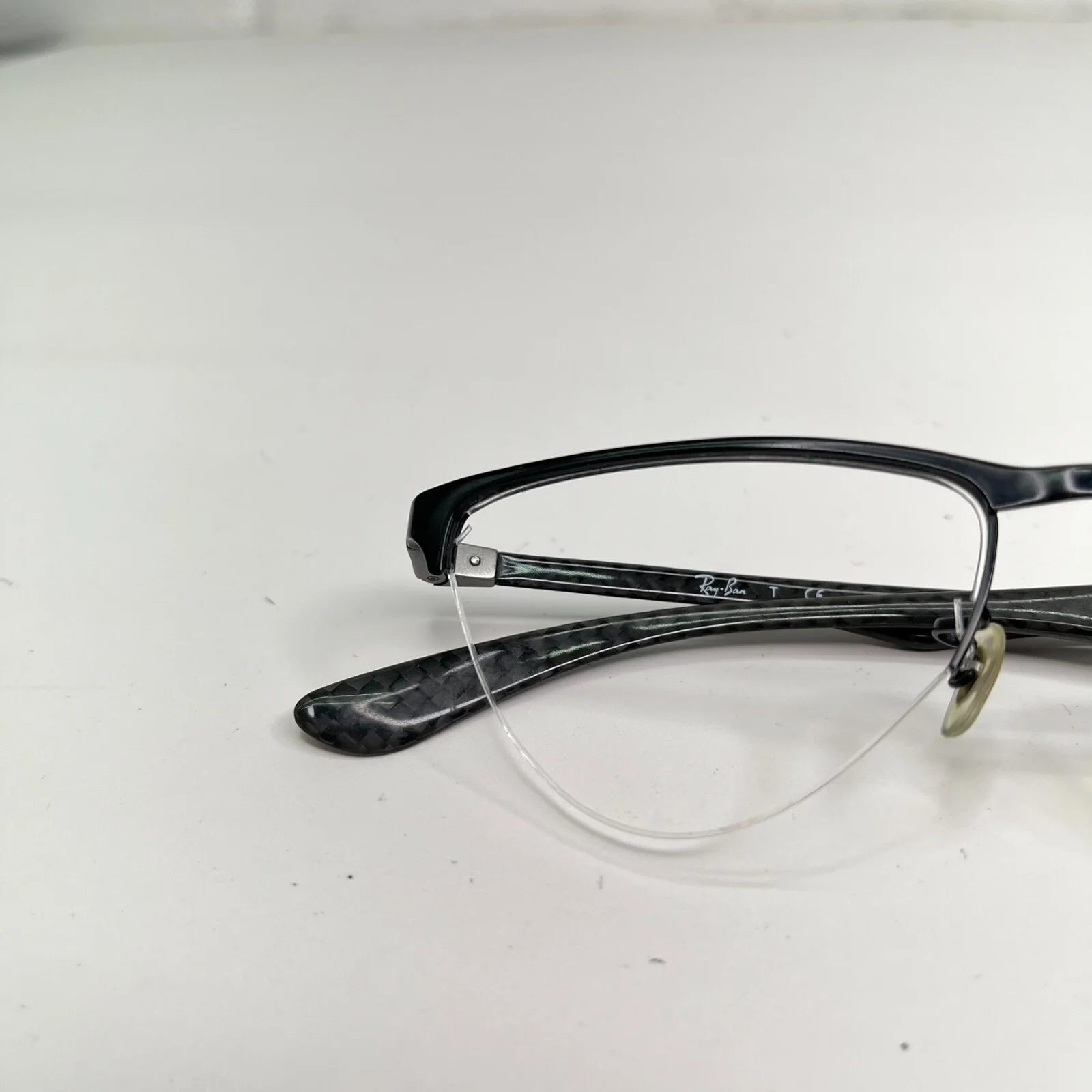 Ray-Ban RB8413 2503 Eyeglasses Frames Mens Black Carbon Fiber 52-18 145 1366 2