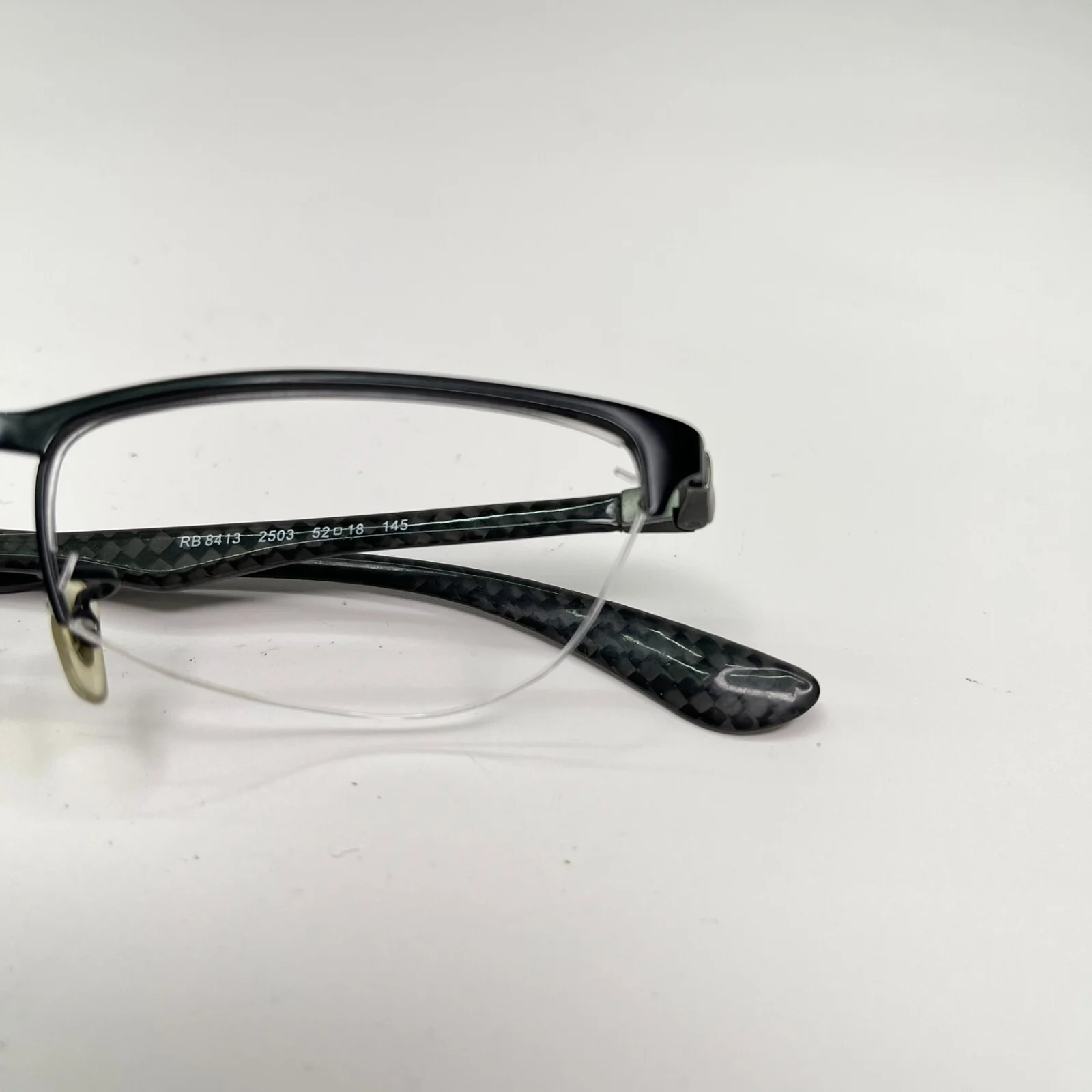 Ray-Ban RB8413 2503 Eyeglasses Frames Mens Black Carbon Fiber 52-18 145 1366 4