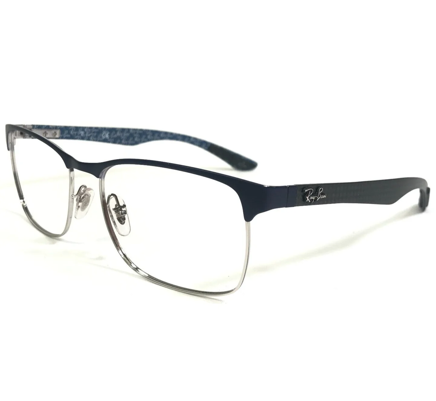 Ray Ban RB8416 3016 Blue Carbon Fiber Eyeglasses Frame 53-17 145 No Nose Pad