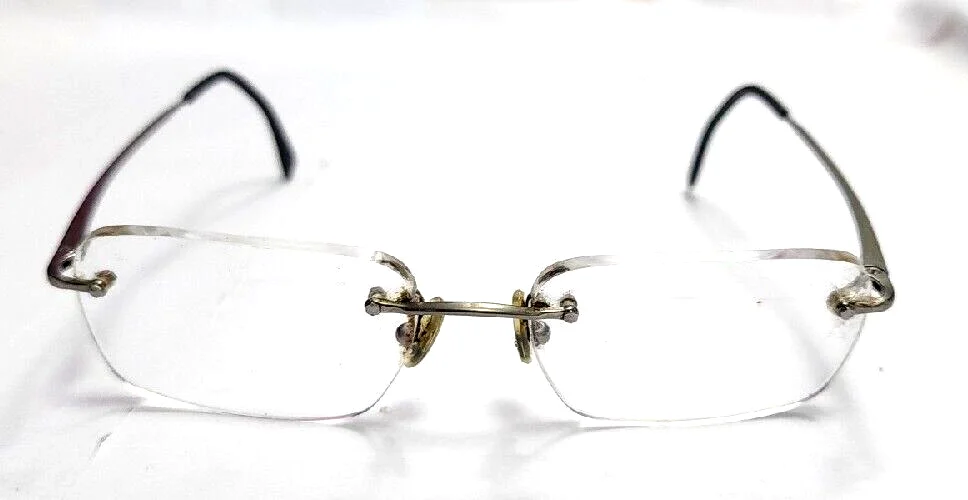 Ray Ban RB8502 1000 Gunmetal Rimless Eyeglasses Frame 52-17 140 2