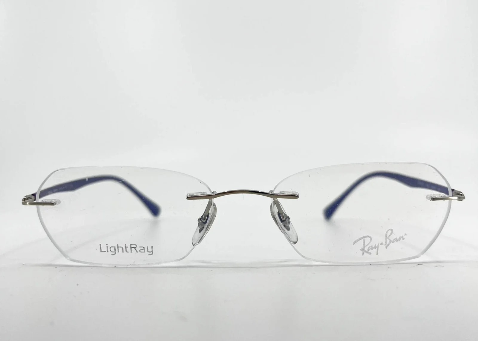 Ray-Ban RB8703 1002 Purple Rimless LightRay Eyeglasses 50-16-140 2986 2