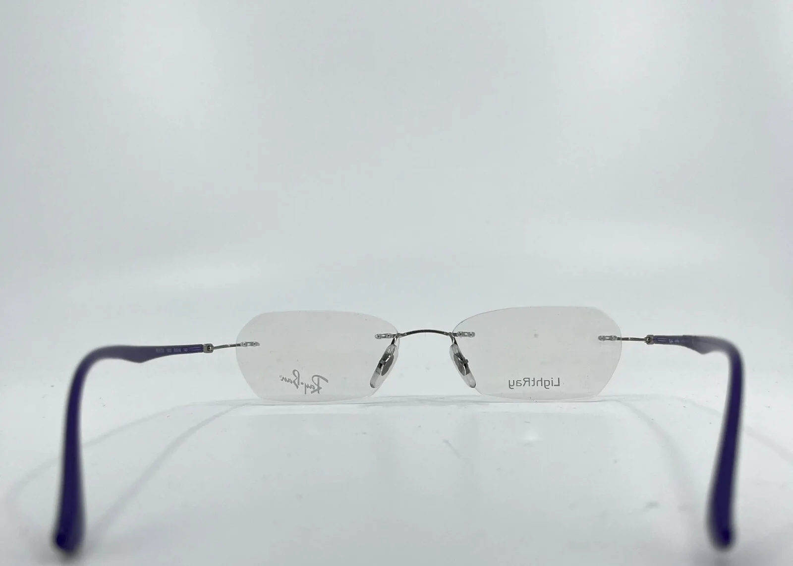 Ray-Ban RB8703 1002 Purple Rimless LightRay Eyeglasses 50-16-140 2986 4