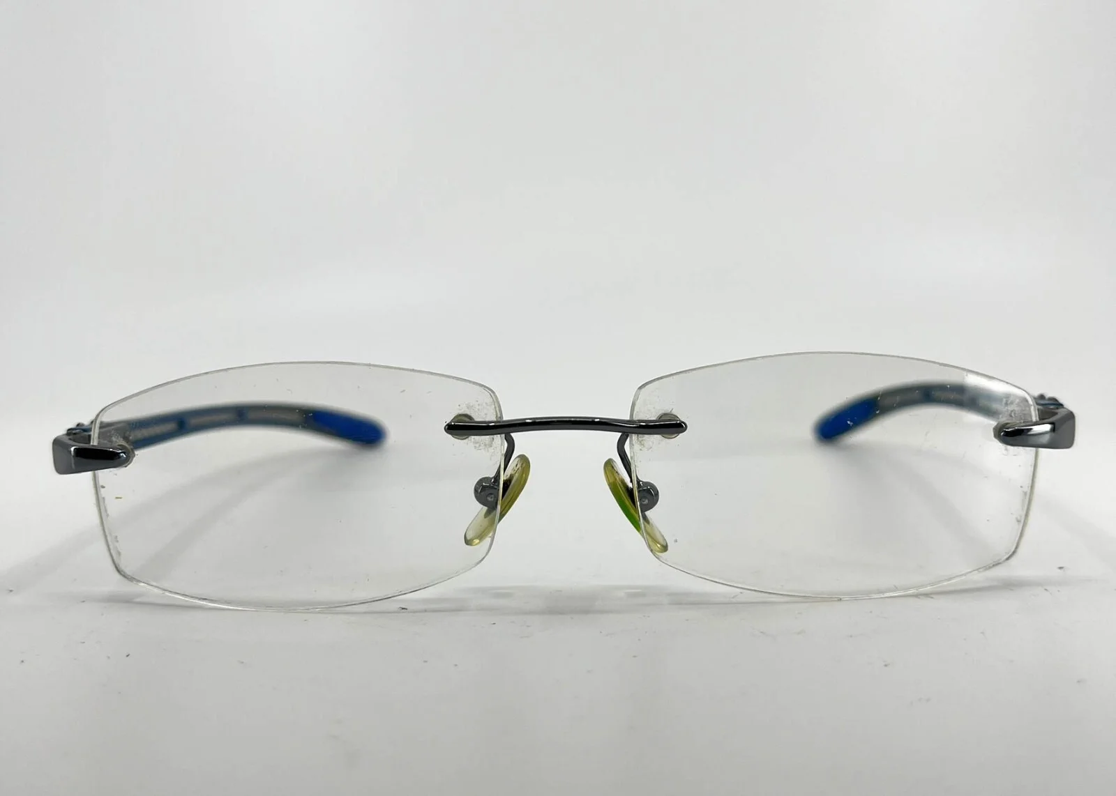 Ray-Ban RB8704 1000 LightRay Gunmetal Blue Rimless Eyeglasses 3937