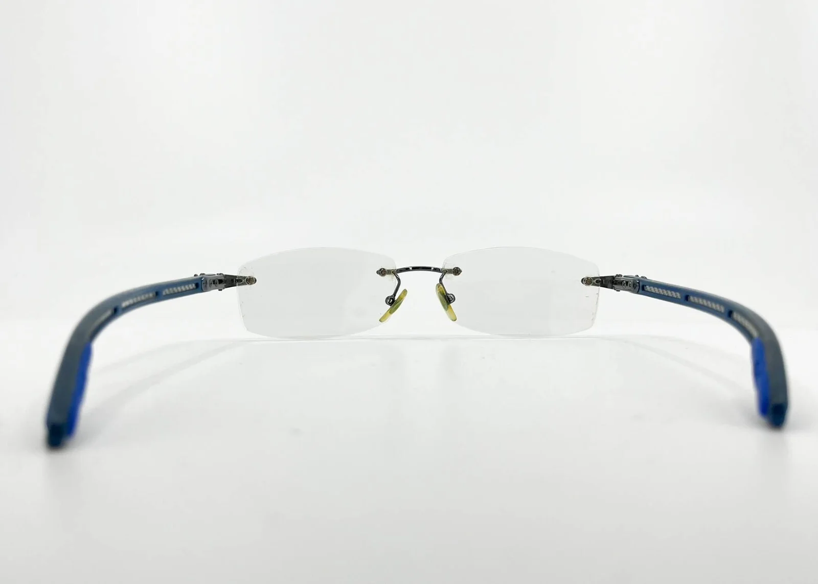 Ray-Ban RB8704 1000 LightRay Gunmetal Blue Rimless Eyeglasses 3937 4