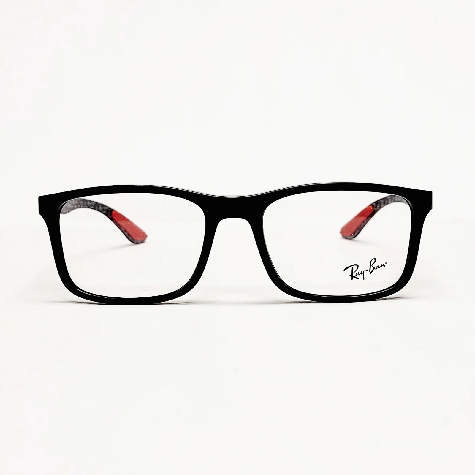Ray Ban RB8908 Eyeglass Frames Rectangle Full Rim Eyewear Black Red 53-18 145 mm