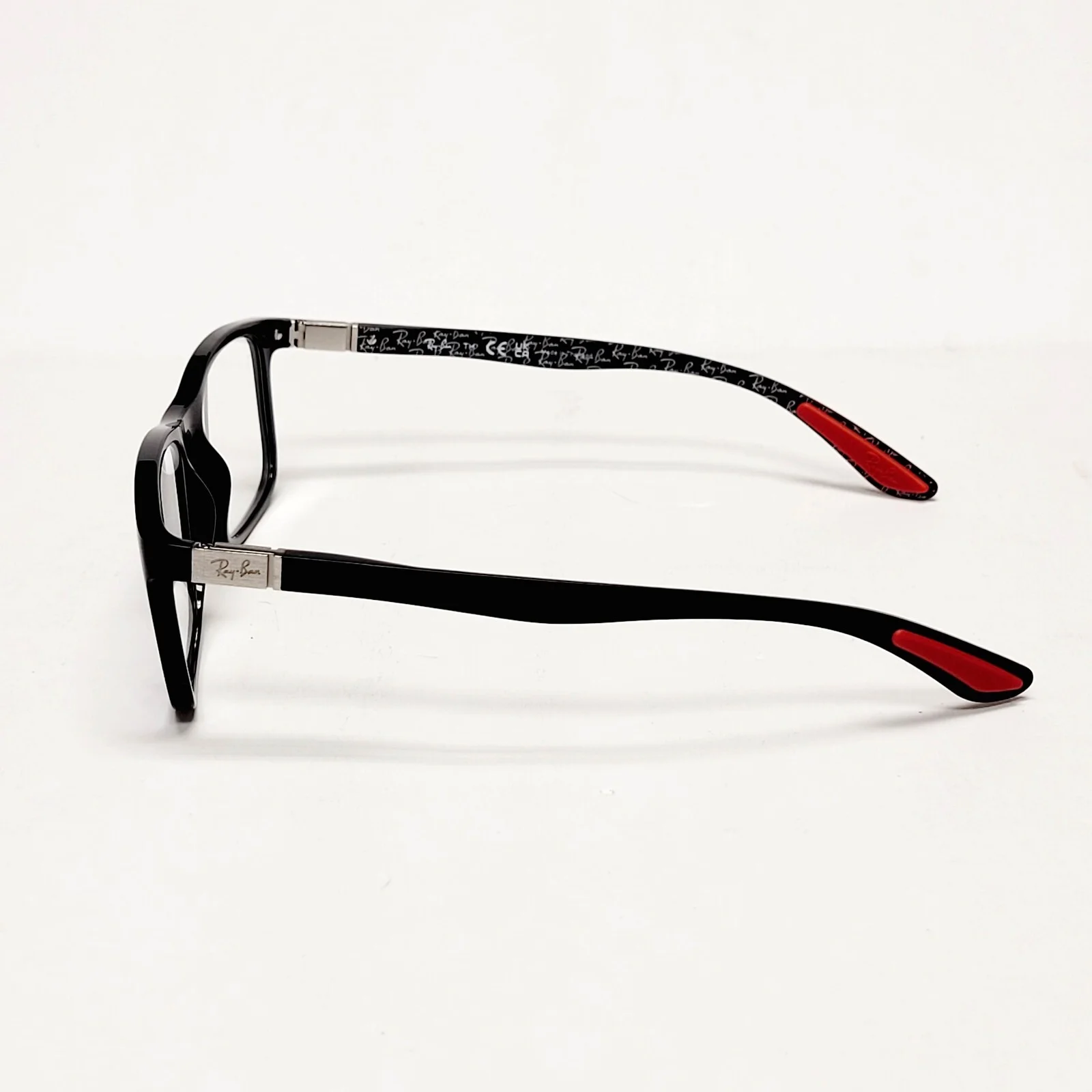 Ray Ban RB8908 Eyeglass Frames Rectangle Full Rim Eyewear Black Red 53-18 145 mm 3