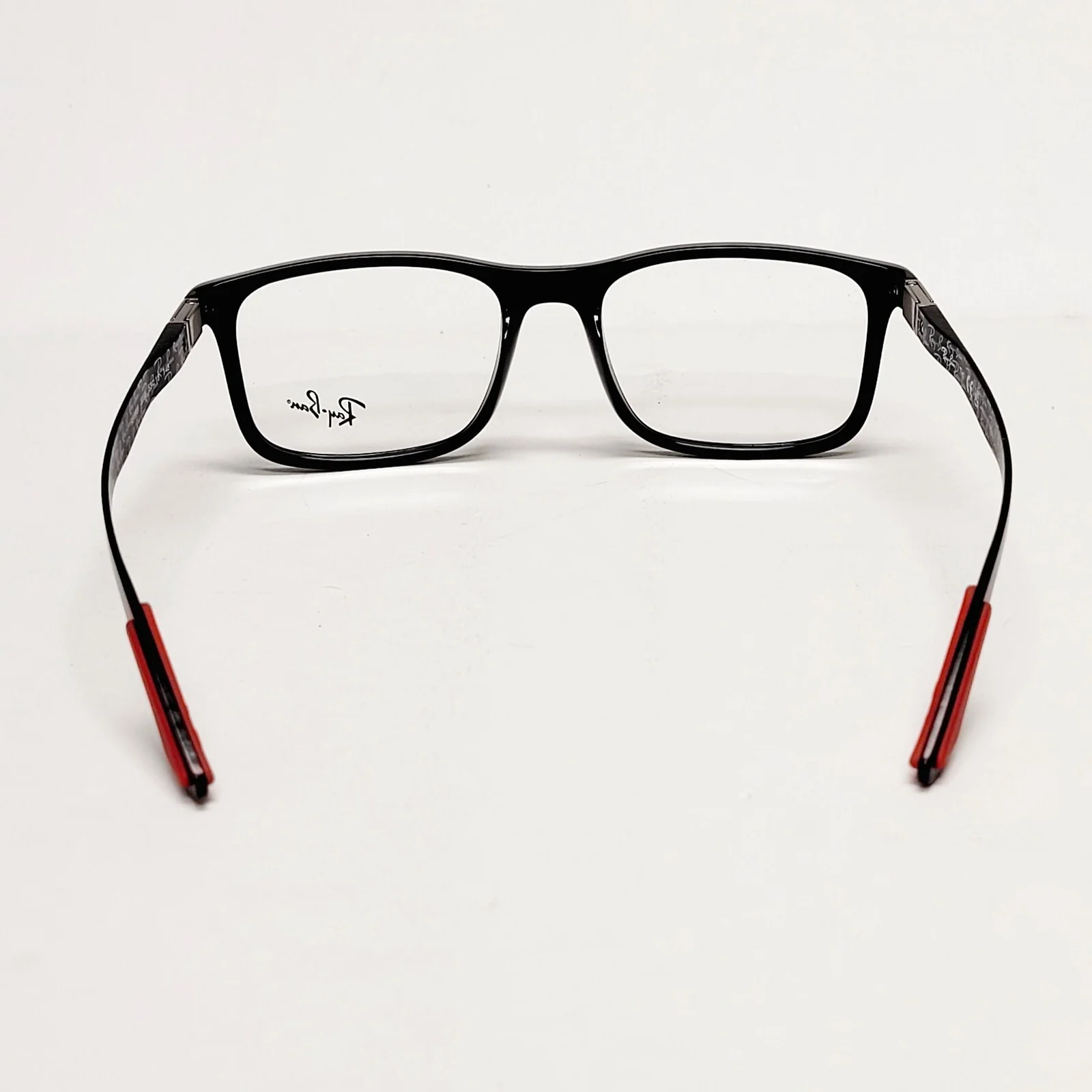 Ray Ban RB8908 Eyeglass Frames Rectangle Full Rim Eyewear Black Red 53-18 145 mm 4