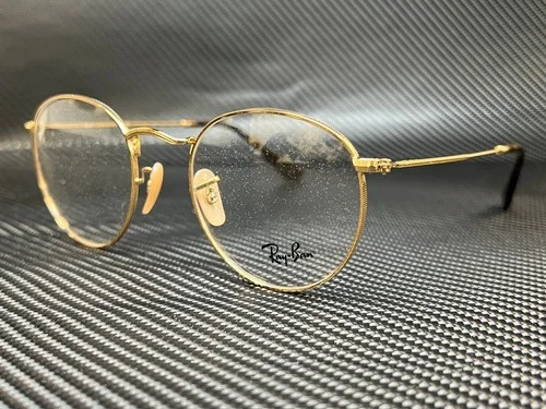 RAY BAN RX3447V 2500 Gold Round 47 mm Unisex Eyeglasses