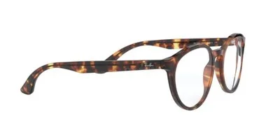 Ray-Ban Rx5380 Round Prescription Eyeglass Frames, Havana Opal Brown/Demo... 2