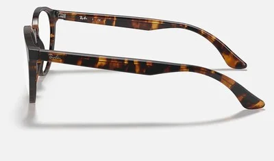 Ray-Ban Rx5380 Round Prescription Eyeglass Frames, Havana Opal Brown/Demo... 3