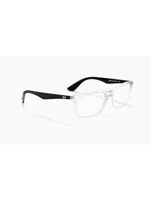 Ray-Ban RX7047 Transparent Black 56-17-145 Square Full Rim Eyeglasses Frames 2
