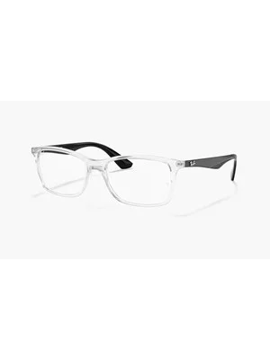 Ray-Ban RX7047 Transparent Black 56-17-145 Square Full Rim Eyeglasses Frames 4